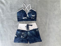 SET SHORTS DARK DENIM