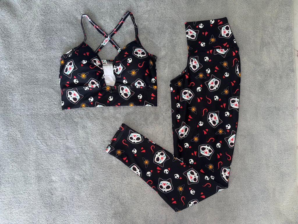 SET LEGGINGS BLACK PRINT