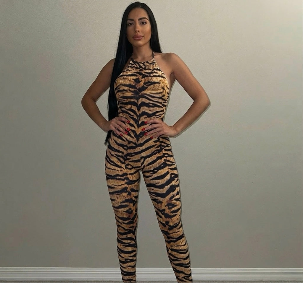 ENTERIZO LARGO ANIMAL PRINT