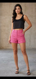 RHINESTONE SHORT HOT PINK