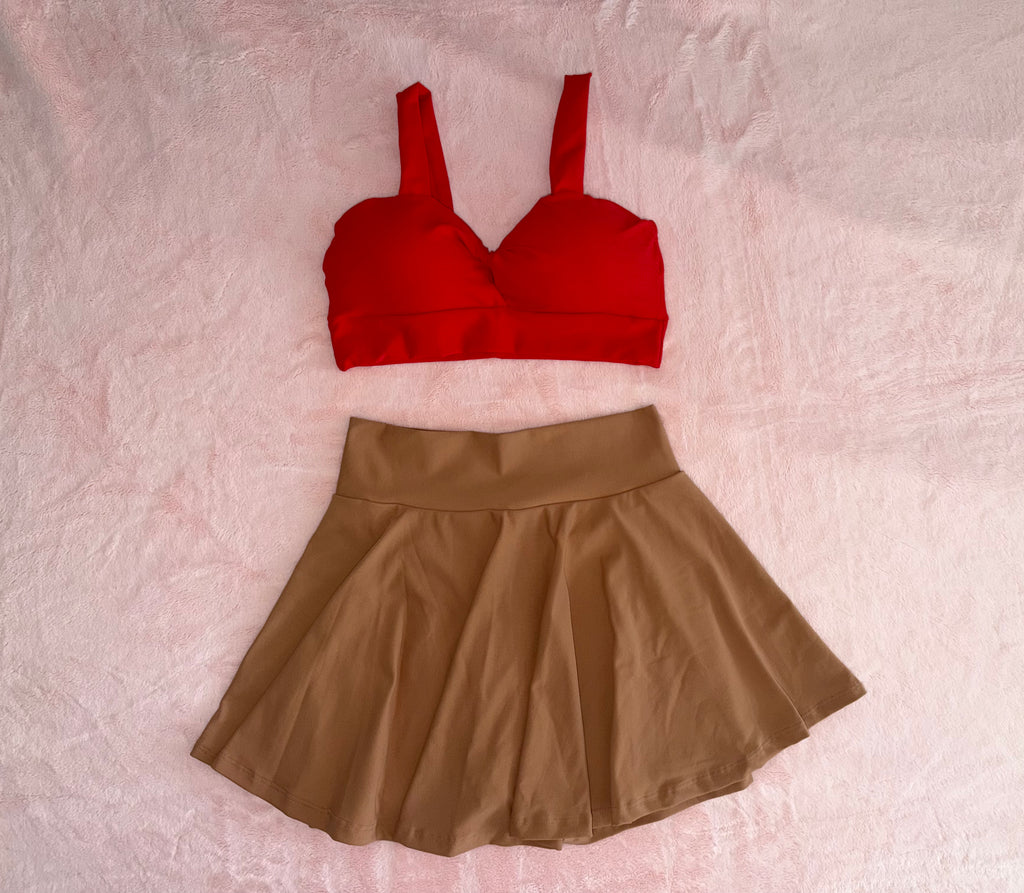 CHOCOLATE MINI SKIRT SET