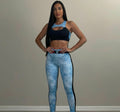 SET LEGGINGS DENIM PRINT