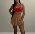 CHOCOLATE MINI SKIRT SET