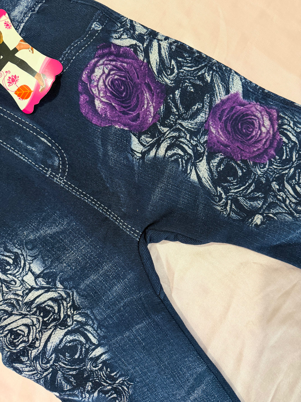 ONE SIZE FAKE JEANS LEGGING