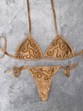 BIKINI BORDADO DORADO